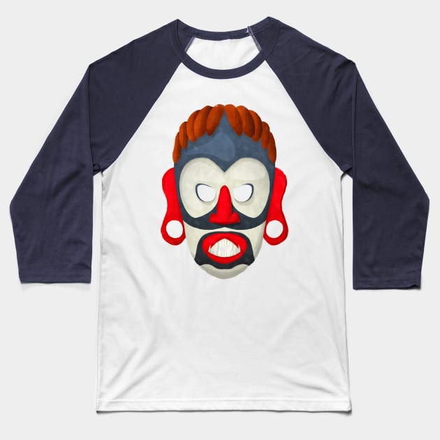 Watercolor tribal mask Baseball T-Shirt by lirch